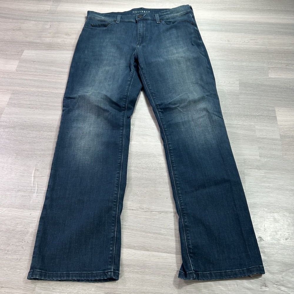 Mott & Bow Jeans Mens 32x30 Blue Regular Straight Stretch Denim Dark Wash Pants